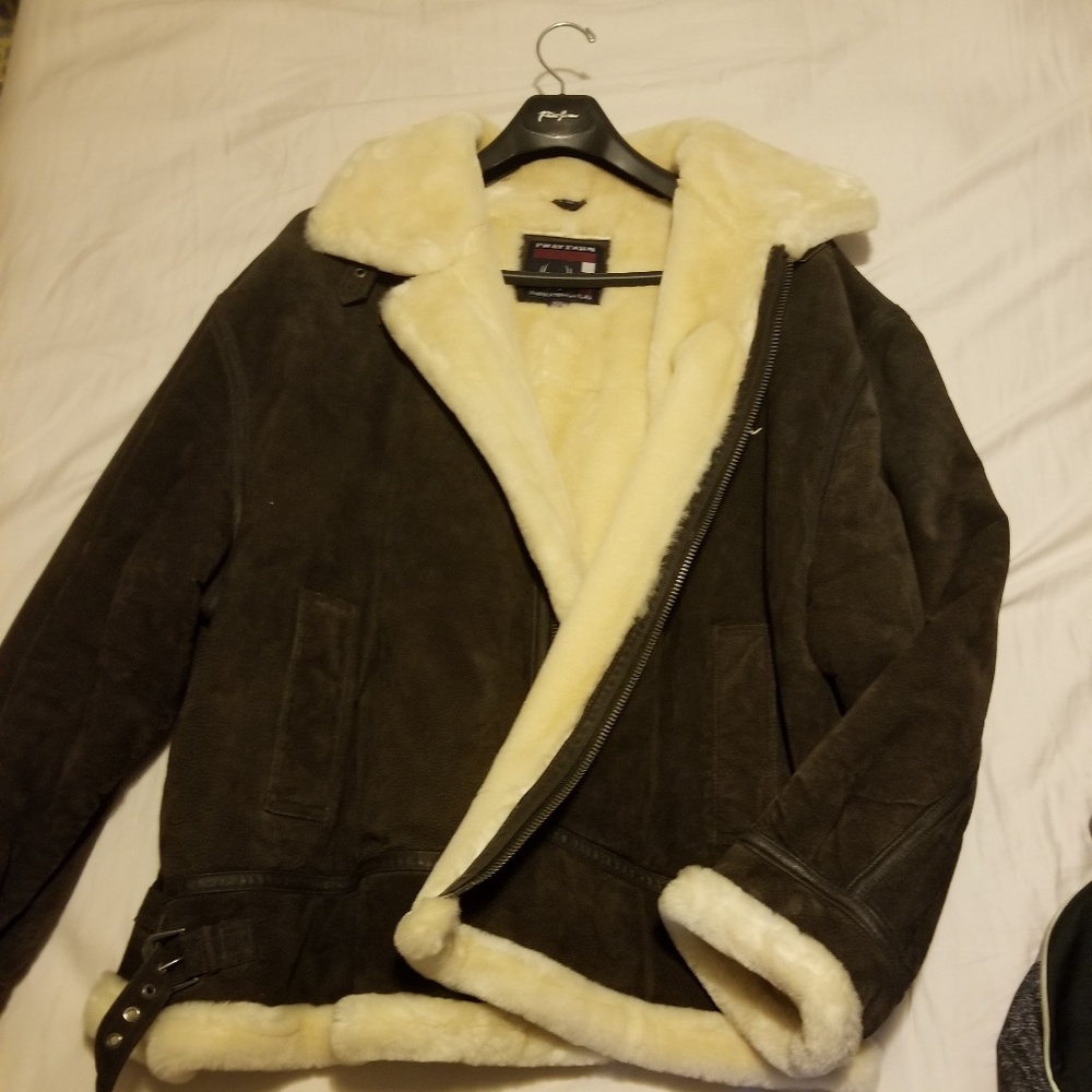 Genuine Leather PHAT FARM Bomber Jacket